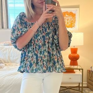 Ganni floral blouse
